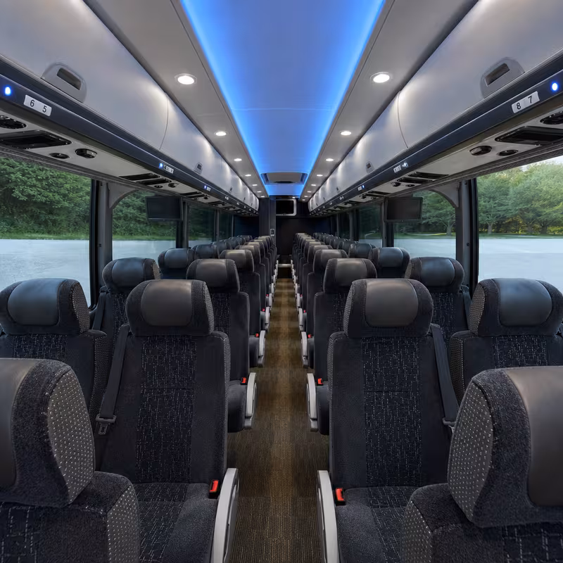40-56 Passenger Charter Bus Interior