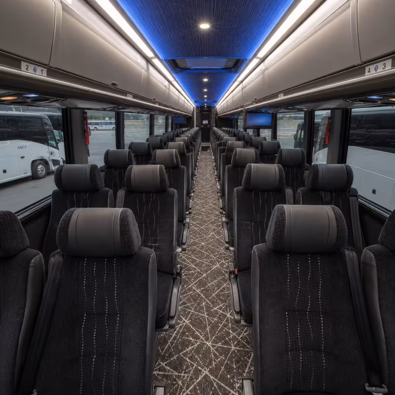 40-56 Passenger Charter Bus Interior