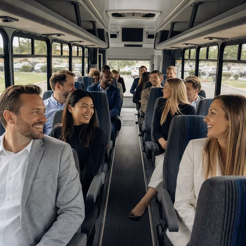 Black Mercedes Sprinter van staged for an Los Angeles Corporate Transportation group
