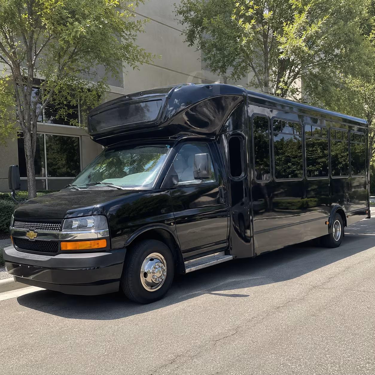 Interior of a party bus rental serving Los Angeles