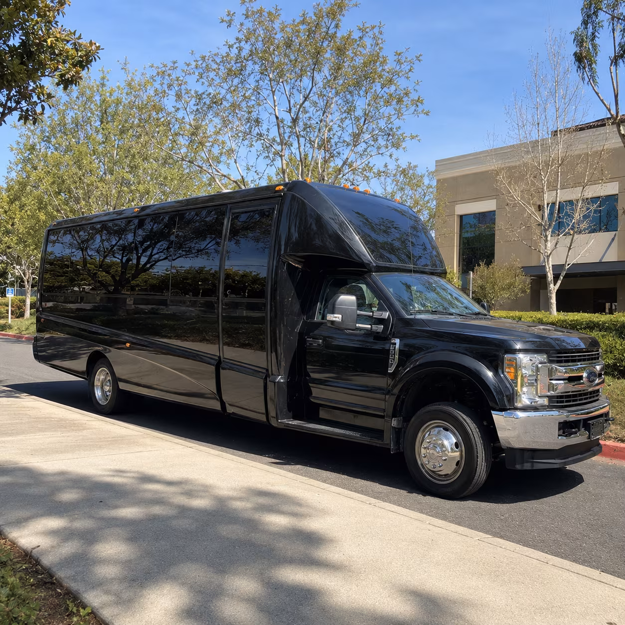 Los Angeles Birthday, Sweet 16, & Quinceañera Transportation party bus exterior