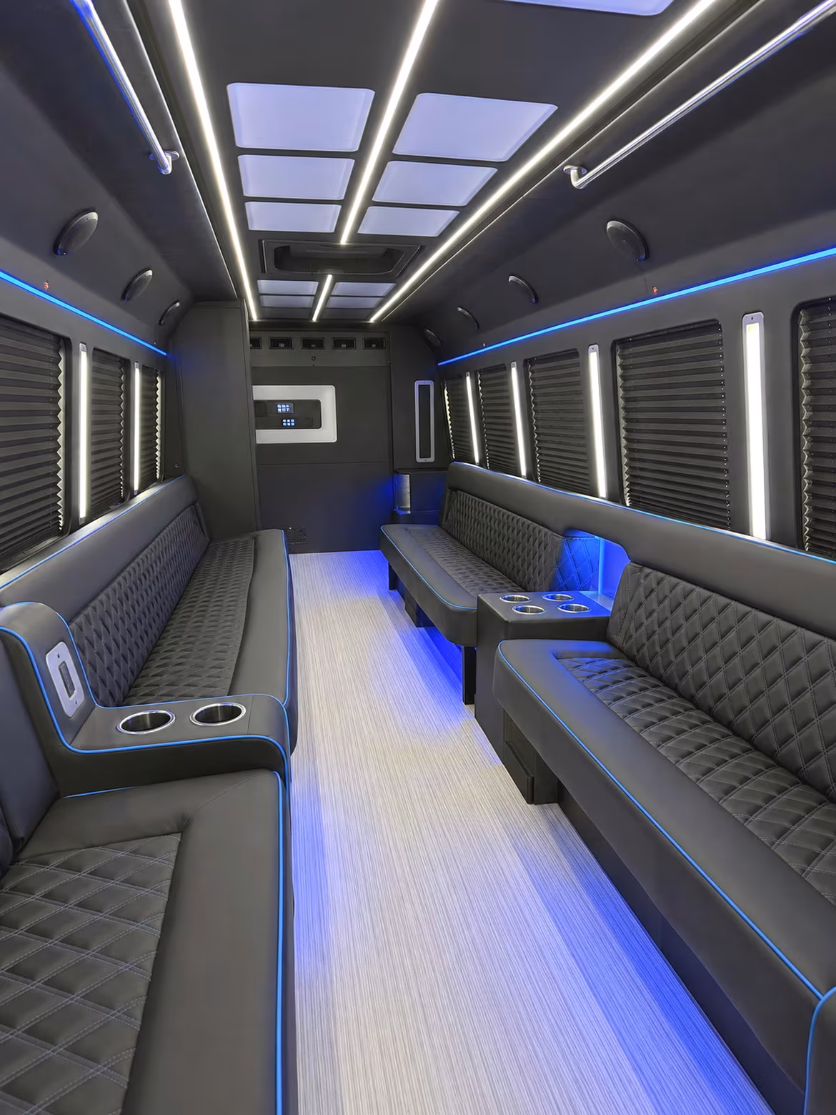 Los Angeles Private Event Transportation party bus interior