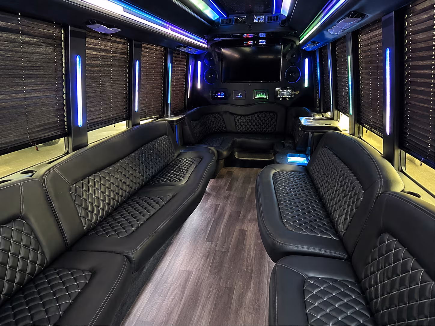Los Angeles Private Event Transportation party bus interior