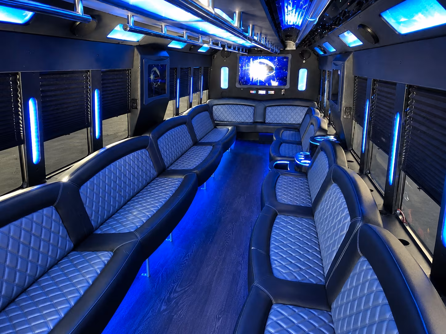 Los Angeles Prom & Homecoming Transportation party bus exterior