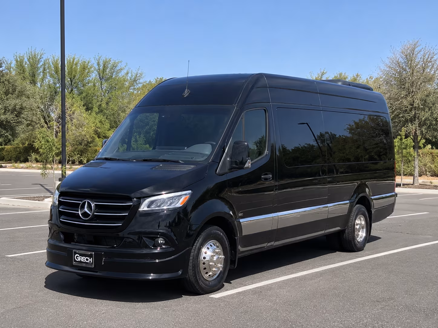 Los Angeles School Event Transportation party bus exterior