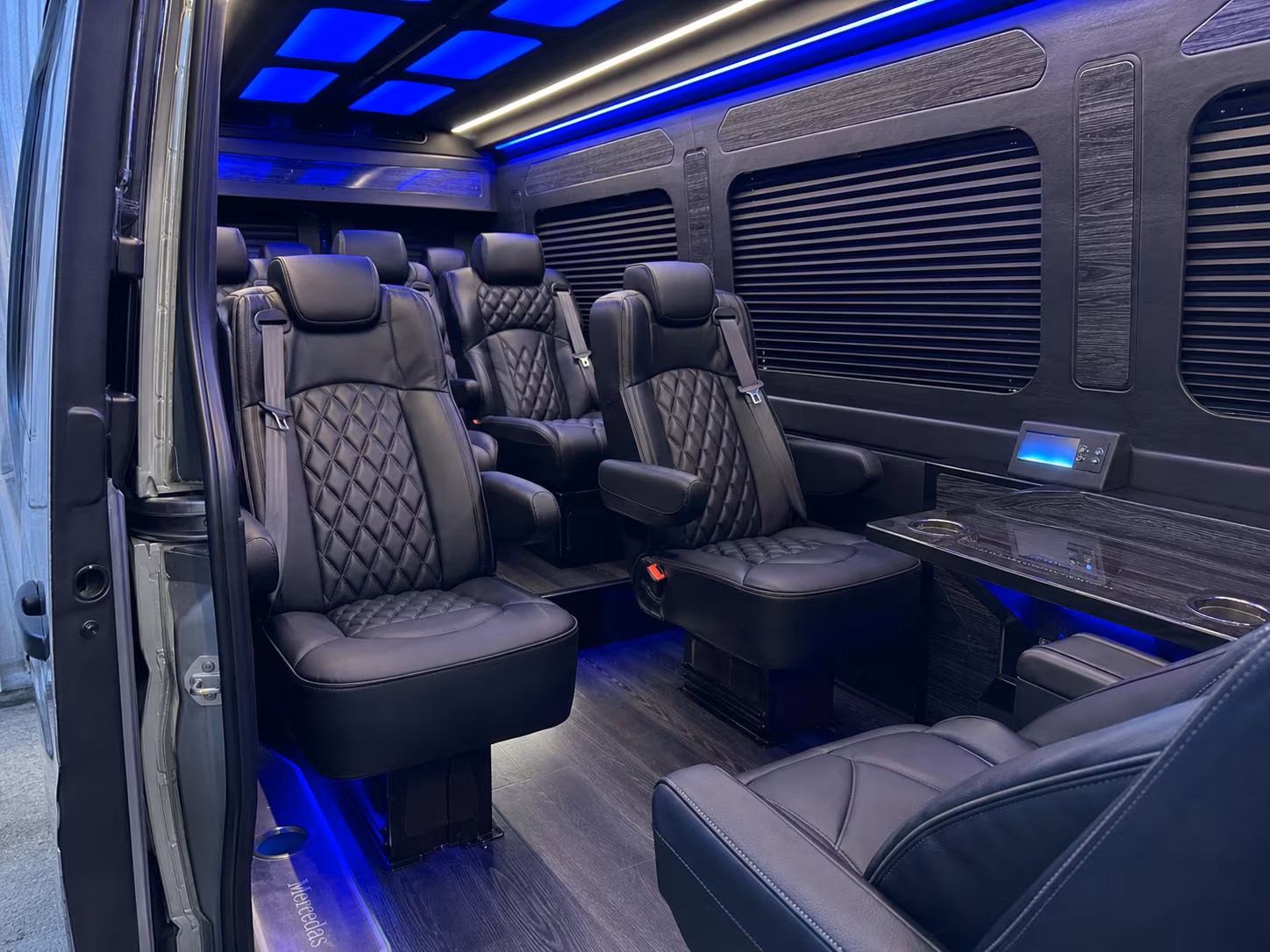 Los Angeles School Event Transportation party bus exterior