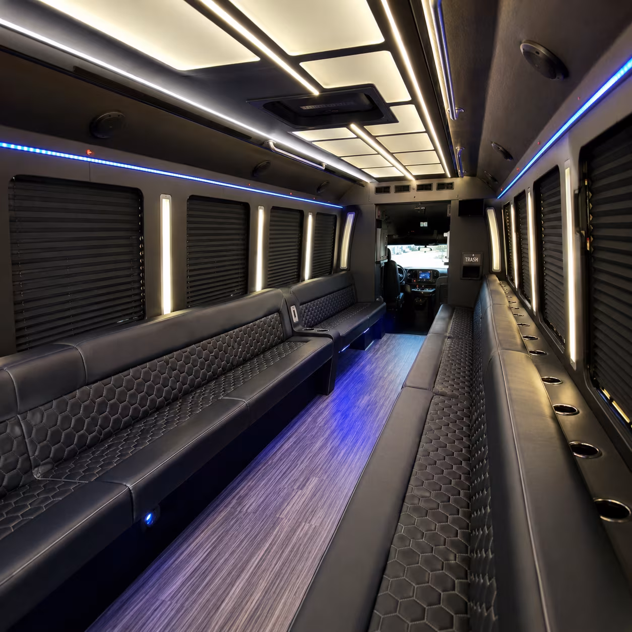 Los Angeles Sporting Event Transportation party bus exterior