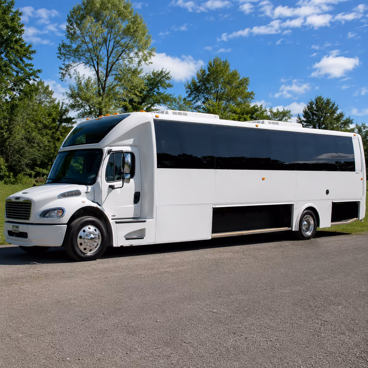 Los Angeles Sporting Event Transportation party bus exterior