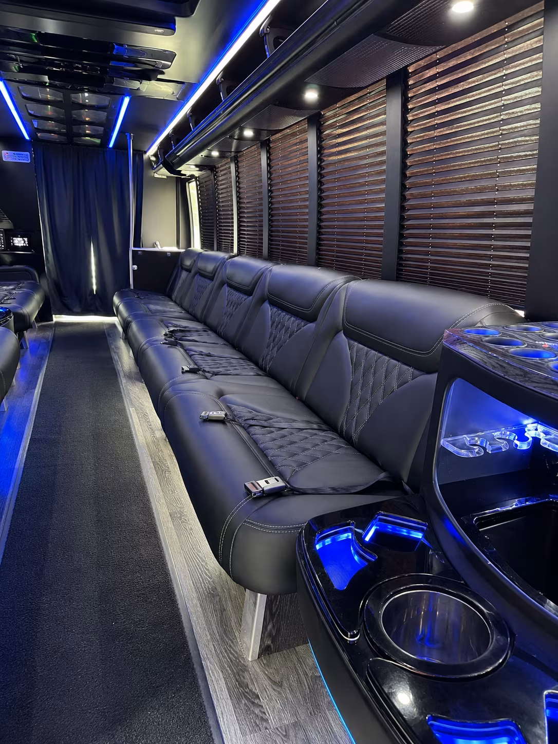 Los Angeles Wedding Transportation party bus exterior