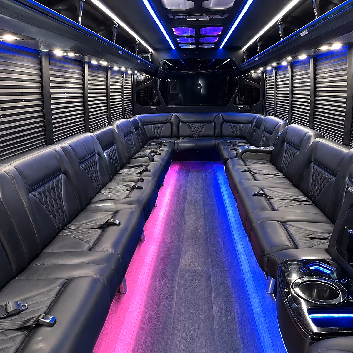Los Angeles Wedding Transportation onboard seating