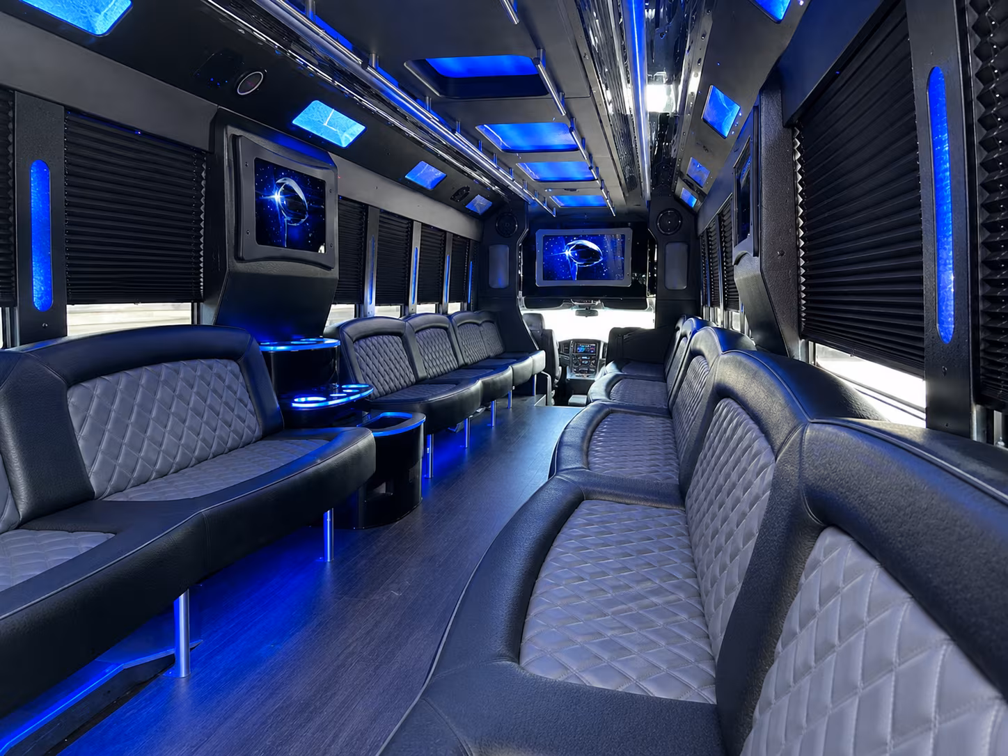 Los Angeles Wedding Transportation party bus exterior