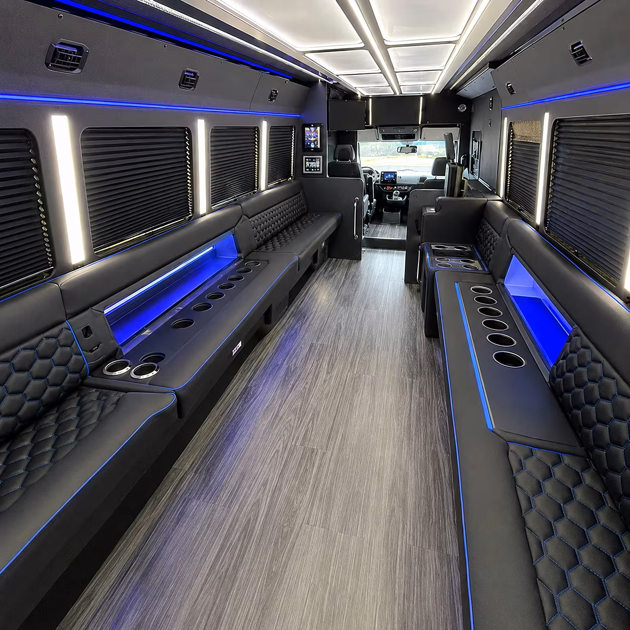 Los Angeles Winery Tour & Pub Crawl Transportation party bus interior