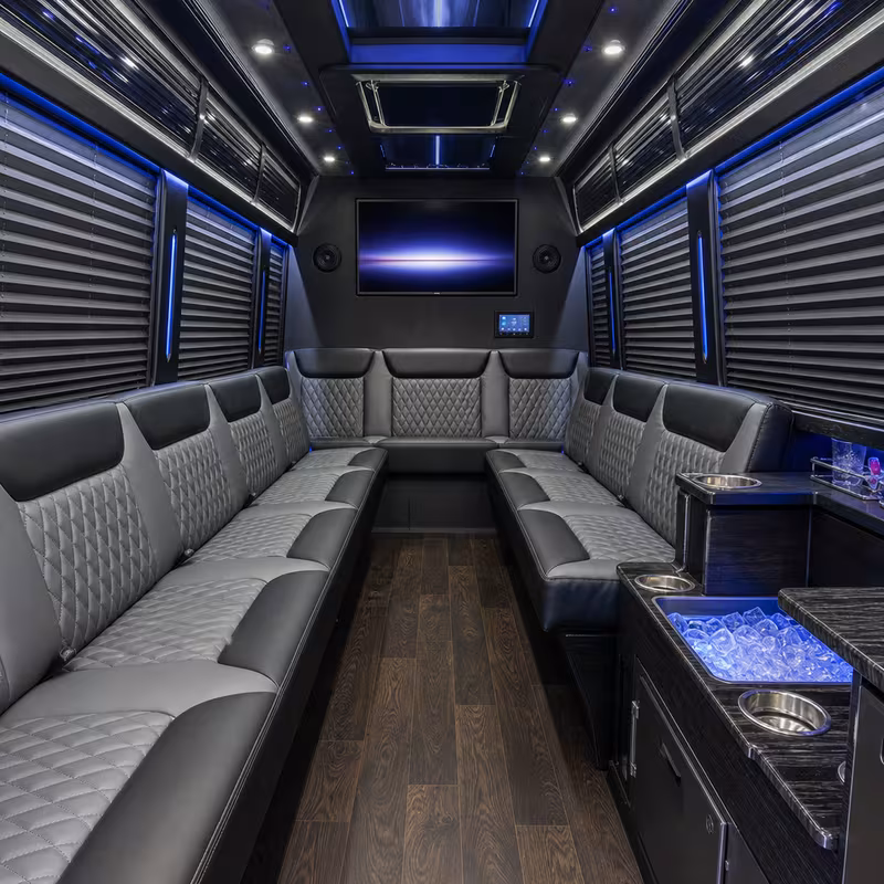 14 Passenger Sprinter Limo Interior