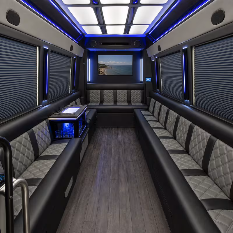 14 Passenger Sprinter Limo Interior