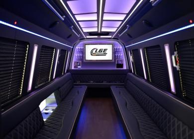 Inglewood 18 Passenger Limo Bus Interior