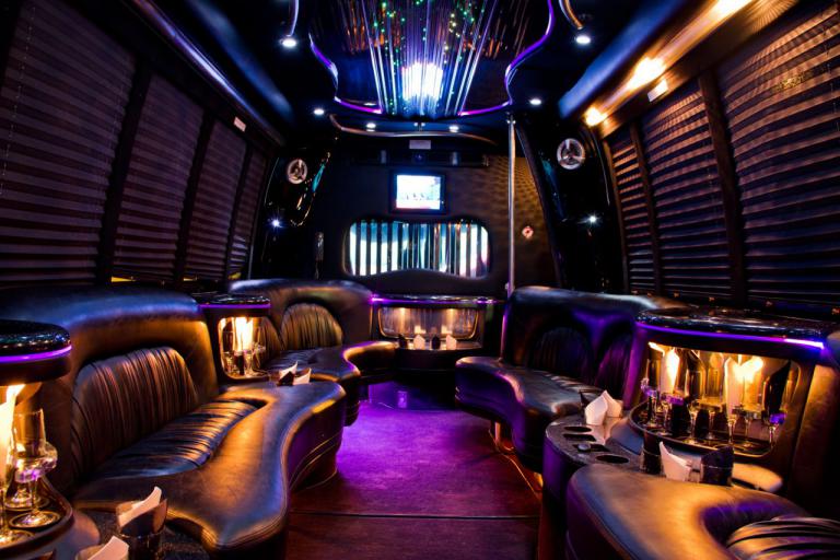 Palm Springs 22 Passenger Party Bus Interior