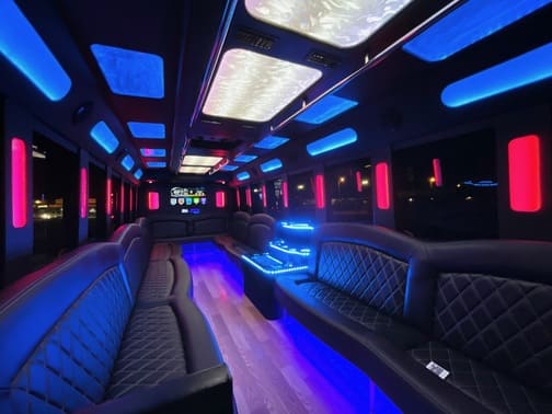 Oxnard 35 Passenger Party Bus Interior